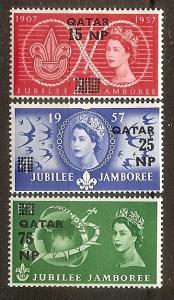 Qatar  16-18 MNH 1957 Boy Scout