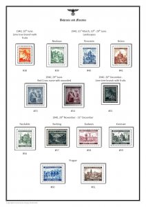 Germany Third Reich Bohemia and Moravia 1939-1945 PDF(DIGITAL) STAMP ALBUM PAGES