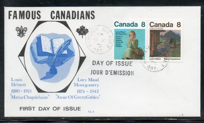 Canada #658-9 Authors FDC SCS Cachet Hamilton unaddr C893