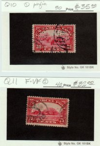 #Q10-Q11 50¢-75¢  CARMINE ROSE 1913 PARCEL POST ⭐⭐⭐⭐⭐