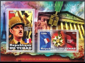 TCHAD CHAD 2012 WORLD WAR II DE GAULLE GUERRE MONDIALE [#1244]