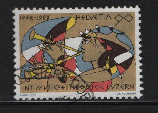 SWITZERLAND, 821, USED, 1988 Intl. music festival Lucerne 50th anniv.