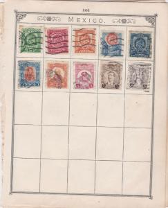 Mexico Stamps on Album Page ref  R 18838