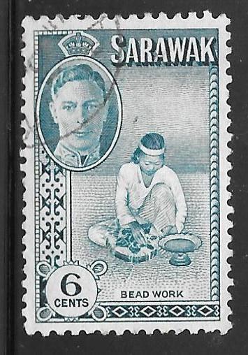 Sarawak 184: 6c Bead work, used, F-VF