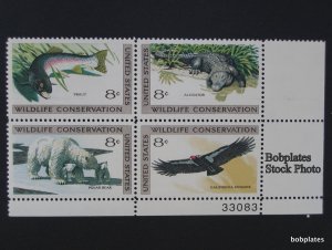 BOBPLATES #1427-30 Wildlife Conservation Plate Block MNH <> See Details for #s