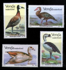 Venda 1987-  Birds Waterfowl Duck Lotus Wildlife Fauna Animal MNH # 161-64