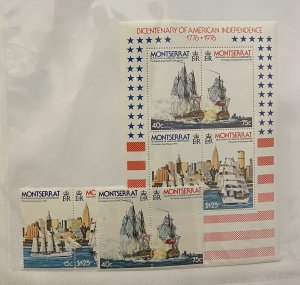 Souvenir Sheet Montserrat Scott #359a,361a,362a nh