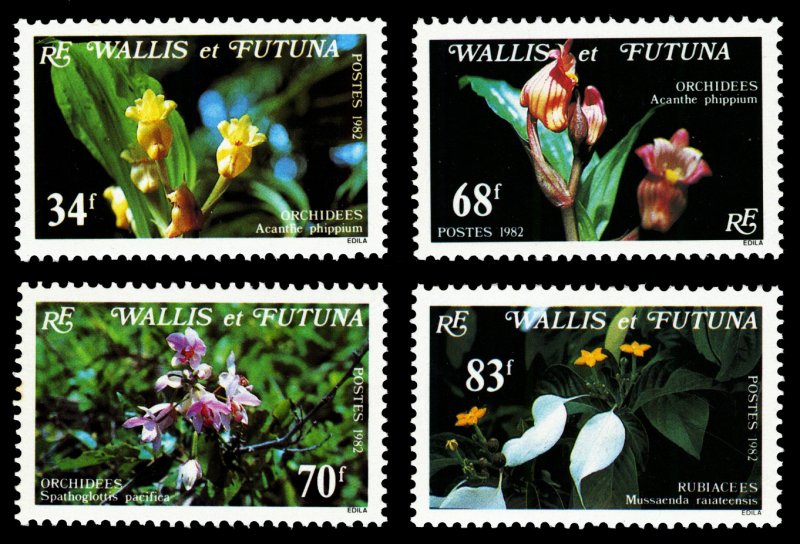 Wallis & Futuna Islands 1982 Scott #283-286 Mint Never Hinged