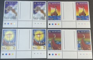 ISLE OF MAN # 771-774-MINT/NEVER HINGED-COMPLETE SET OF GUTTER PAIRS--1998