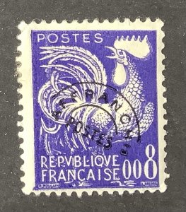 France 1960 Scott 952 used - 8c, Rooster,  Gallic Cock, pre-cancelled