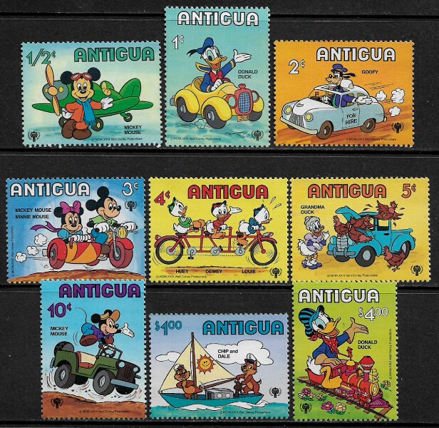 Antigua #562-70 MNH Set - Disney - Year of the Child