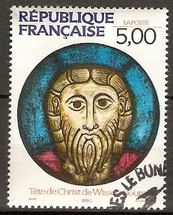 1990 France Scott 2210 Head of Christ Used