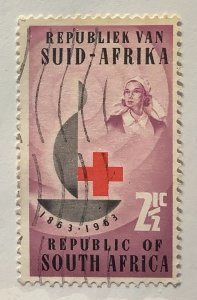 South Africa 1963 Scott 285 used - 2½p, Centenary of the Red Cross