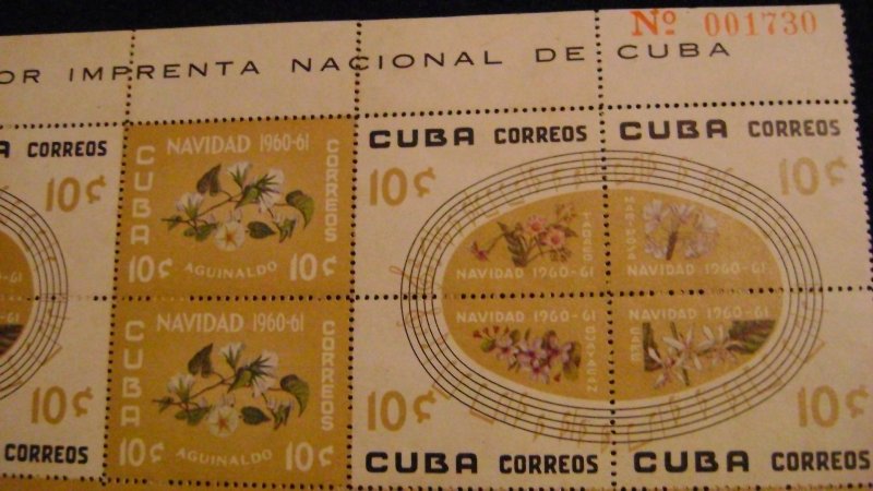 CUBA-(1960)-SC.#658-662-CHRISTMAS-SHEET OF 25 STAMPS-MNH-SEE PHOTOS