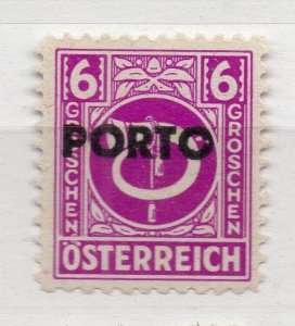 Austria 1946 Early Issue Fine Mint Hinged 6g. Porto Optd NW-259915