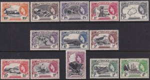 1953 St. Helena QE Queen Elizabeth complete MLH set (13) Sc# 140 / 152 Stk #3