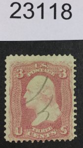 US STAMPS #64b ROSE PINK USED LOT #23118