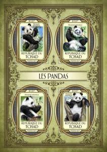 TCHAD CHAD 2017 SHEET PANDA BEARS WILDLIFE tch17103a