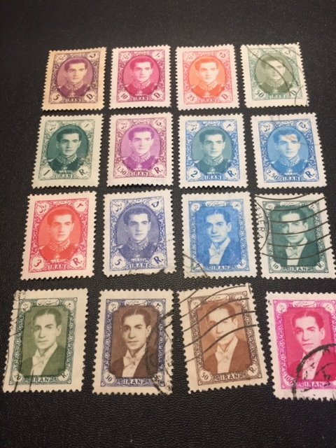 Iran stamp 1082-1097 mostly used