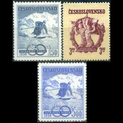 CZECHOSLOVAKIA 1950 - Scott# 401-3 Ski Champ. Set of 3 LH