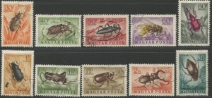 HUNGARY Sc#C136-C145 1954 Insects Complete Set Used (cd)