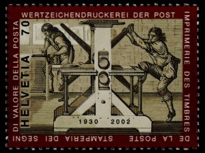 Switzerland 1124 MNH Cessation of Production at Swiss Post Stamp Printers