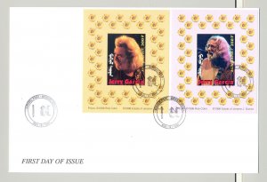 Mongolia #2327, 2328, 2329a-i Jerry Garcia, Music 11v S/S on 6 FDC