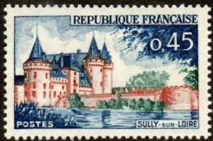 France 1009 - Mint-H - 45c Sully-sur-Loire Chateau (1961) (cv $0.60)
