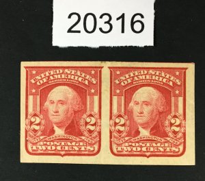 MOMEN: US STAMPS # 320 MINT OG H PAIR LOT # 20316