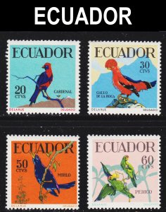 Ecuador Scott 645-48 complete set F to VF mint OG H.