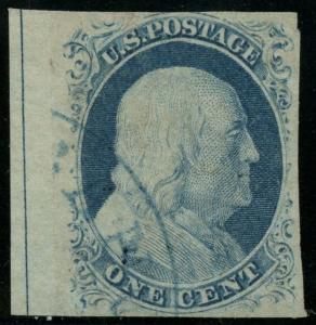 #9 VF USED LIGHT BLUE FACE-FREE CANCEL WITH STRADDLE MARGIN BT5149