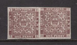 Newfoundland #15ac VF/NH Pair **With Certificate**