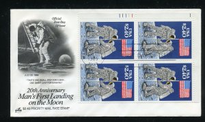 US 2419 PB Priority Mail $2.40 Moon Landing UA Artcraft cachet FDC