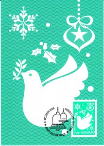 Australia 2014 Maxicard 70c Dove, ornament, star - Christmas