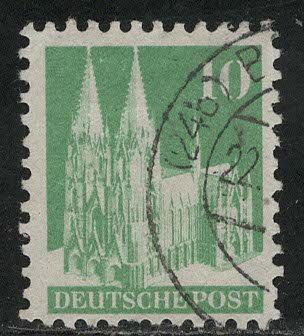 Germany AM Post Scott # 641, used, variation open 0