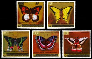 Comoro Islands 1979 Butterflies Scott #434-438 Mint Never Hinged