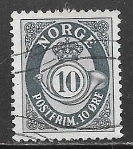 Norway 307: 10o Posthorn, used, F-VF