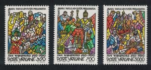 Vatican St Willbrid 3v 1990 MNH SC#858-860 SG#951-953