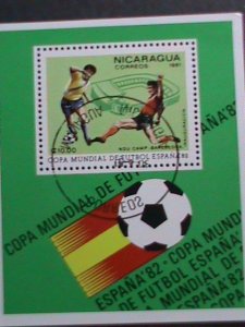 NICARAGUA-1981-SC#1109H  WORLD CUP SOCCER CHAMPIONSHIP CTO S/S VERY FINE