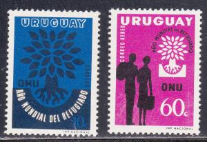 Uruguay # 657, C207, World Refugee Year, Mint NH