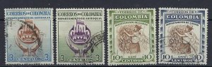 Colombia 681-84 Used 1958 set (an9047)