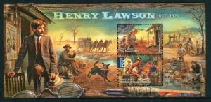 HENRY LAWSON : BIRTH SESQUICENTENARY 2017 - MNH MINISHEET (G85)