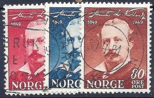 NORWAY 1949 Scott 295-97 Complete used set