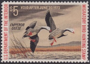 RW39 U.S. 1972 Federal Duck Stamp $5.00 issue MNH CV $30.00