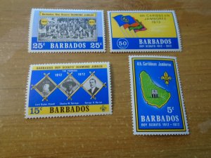 Barbados  #  372-75  MNH Scouting