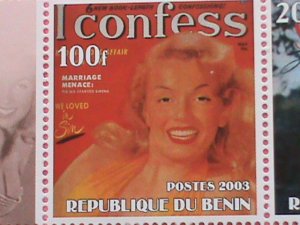 BENIN STAMP- 2003-SEXY MARILYN MONROE -MNH STAMP SHEET -RARE VERY RARE