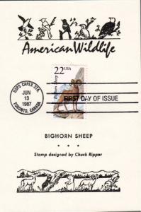 #2288 Bighorn Sheep Reid Maxi FDC