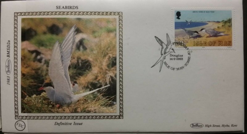 Isle Of Man IOM 1983 Seabirds Definitive Benham Full set to £1 FDC All SHS