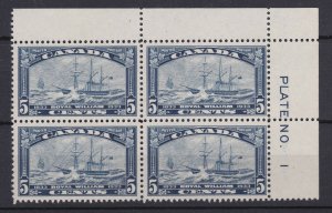 #204 Plate # 1 UR 2x VF 2 x F MNH CAT $100 *** Canada MINT