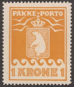 GREENLAND 1930 1kr Parcel Post; Scott Q8a; MNH